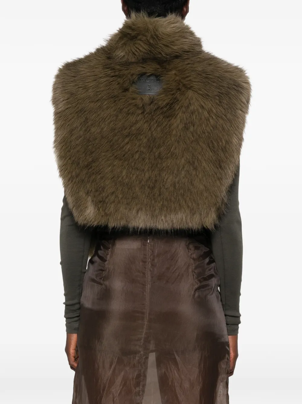 Patrizia Pepe faux-fur vest Groen