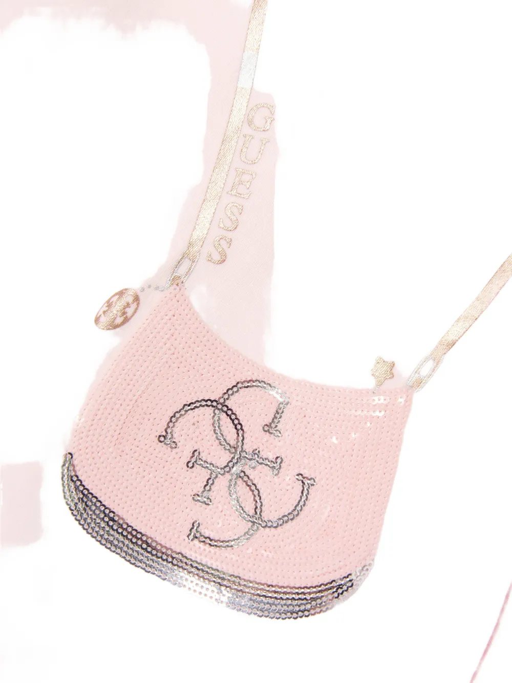 guess kids Jurk verfraaid met pailletten Roze