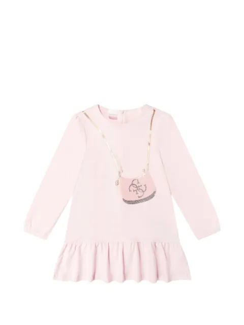 guess kids sequin-embellished ruffled dress