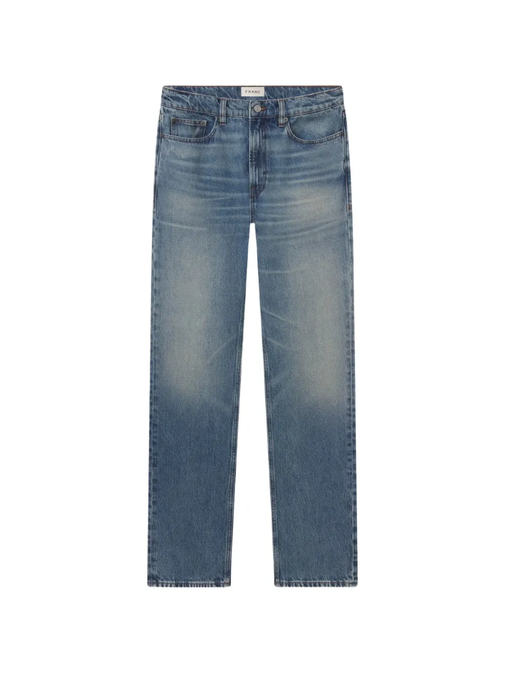 FRAME faded straight-leg jeans - Blu