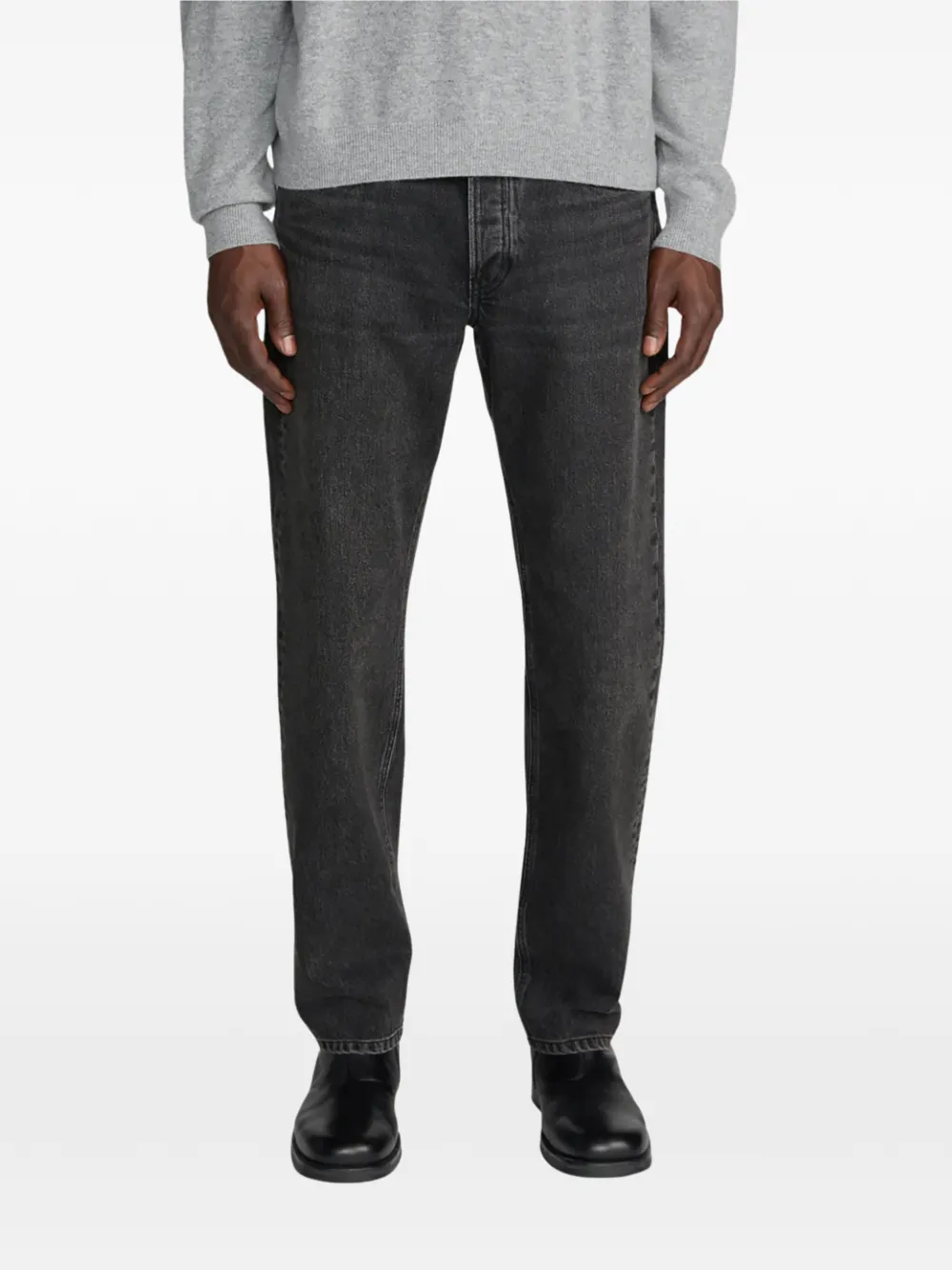 FRAME Straight jeans met vervaagd effect Grijs