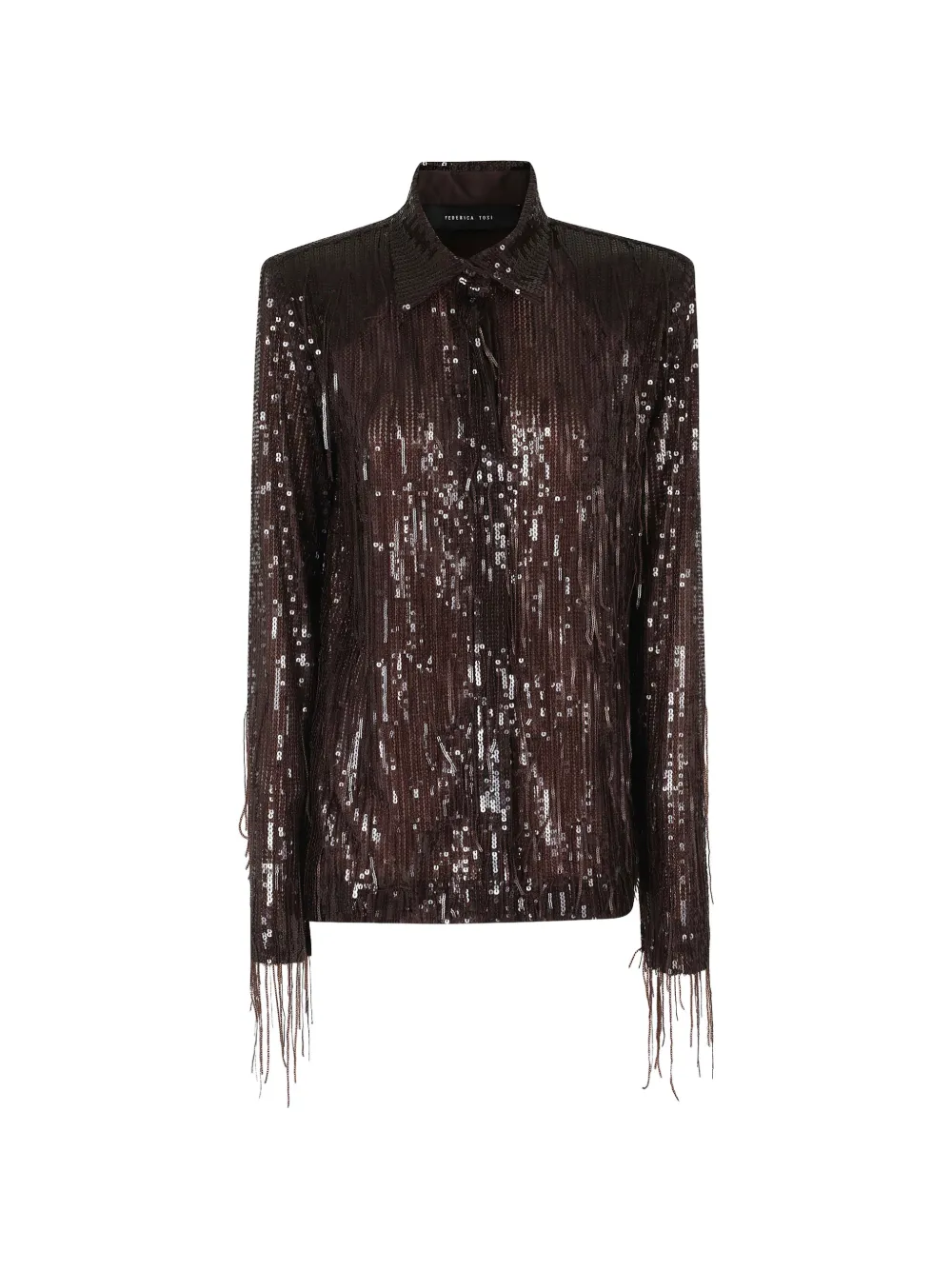 Federica Tosi sequin-fringed shirt