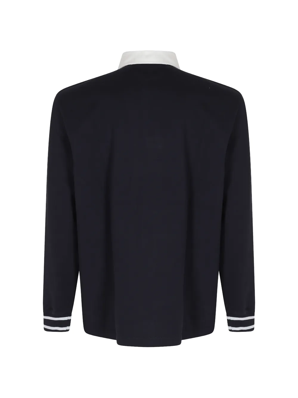 Drôle De Monsieur Poloshirt met tekst en lange mouwen Blauw