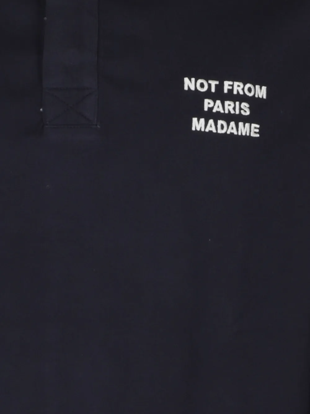 Drôle De Monsieur Poloshirt met tekst en lange mouwen Blauw