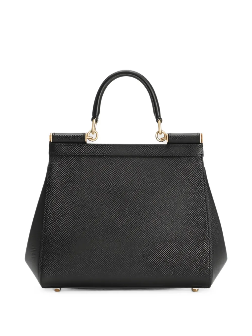 Dolce & Gabbana Sicily leren schoudertas Zwart