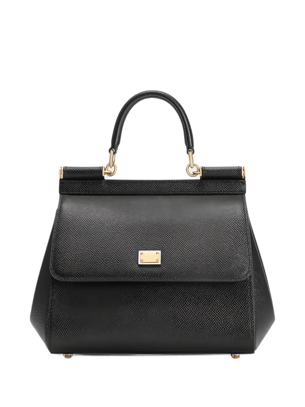 Dolce & Gabbana petit sac à main Sicily en cuir de veau Dauphine : - Noir Dolce & Gabbana petit sac à main Sicily en cuir de veau Dauphine : - Noir