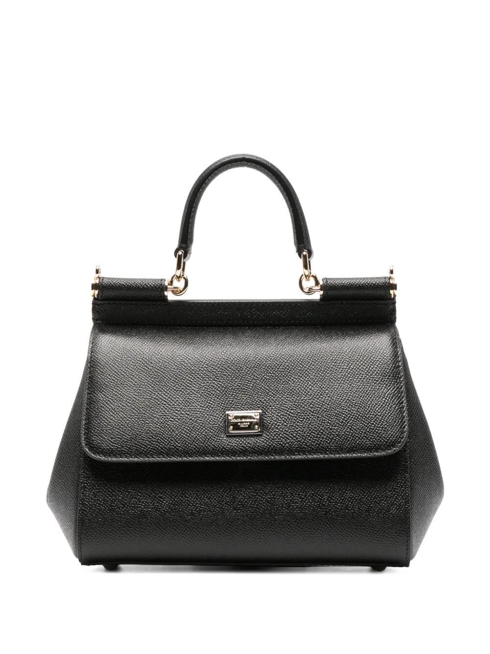 Dolce & Gabbana small Sicily handbag in dauphine calfskin - Nero