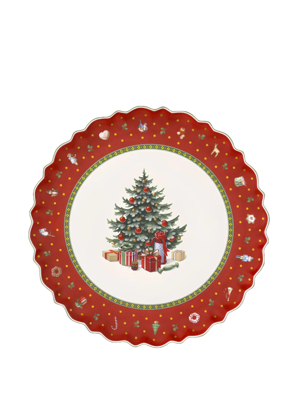 Villeroy & Boch plateau à gâteau Toy's Delight festonné - Rouge