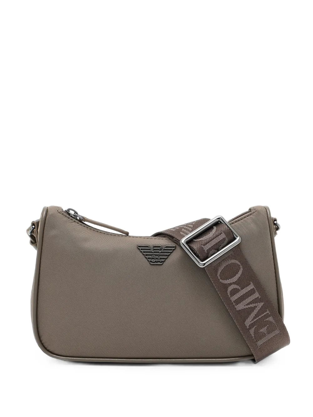 Emporio Armani logo-plaque shoulder bag - Marrone