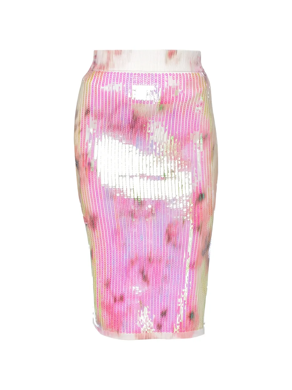 Ted Baker Vivannn Printed Sequin-embellished Skirt In Pink