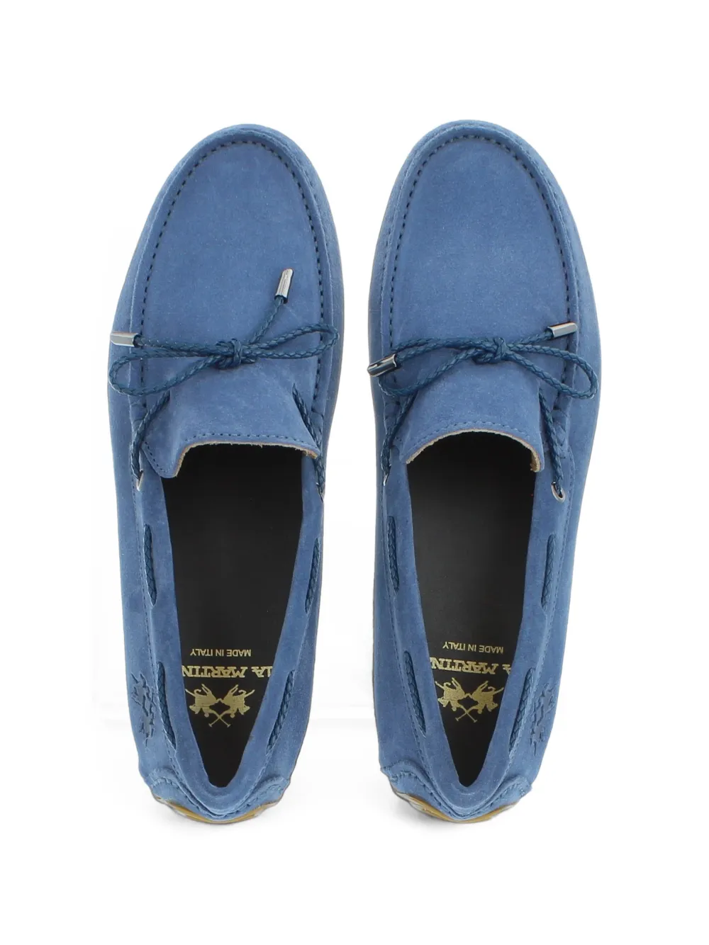 La Martina Napoli suede loafers Blauw