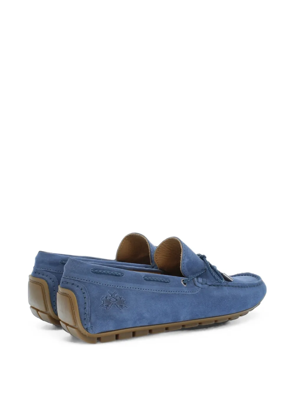 La Martina Napoli suede loafers Blauw