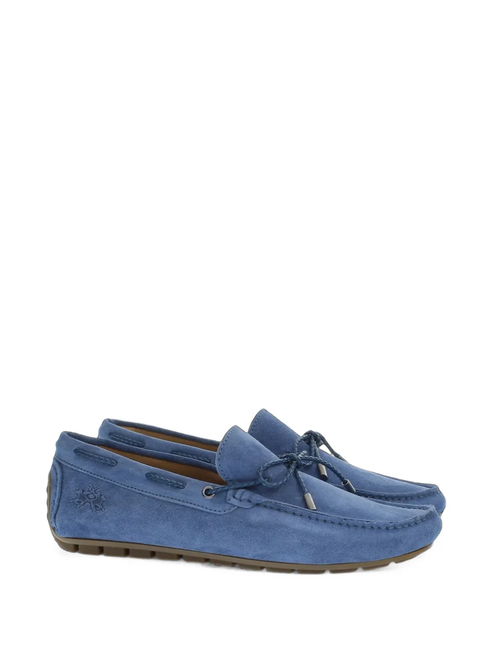La Martina Napoli suede loafers Blauw