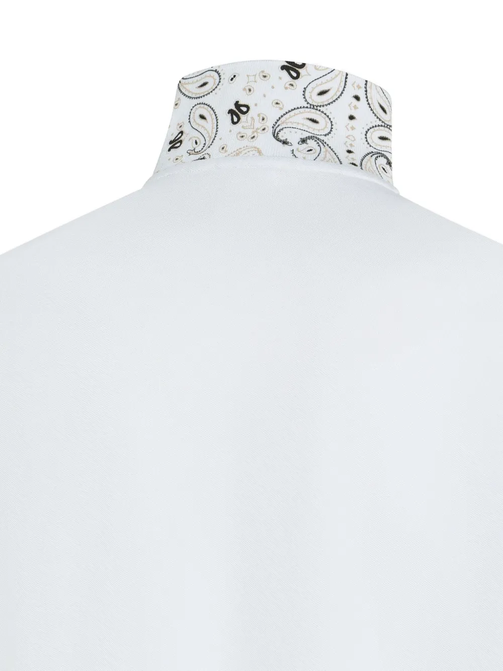 Sun68 Poloshirt met paisley-print op de kraag en geborduurd logo Wit