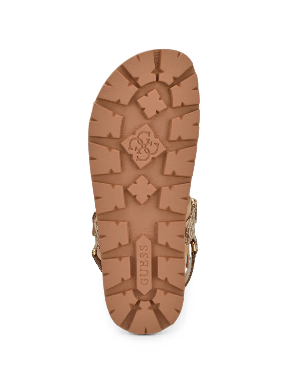 GUESS USA Florizy2 monogram-print touch-strap sandals Bruin