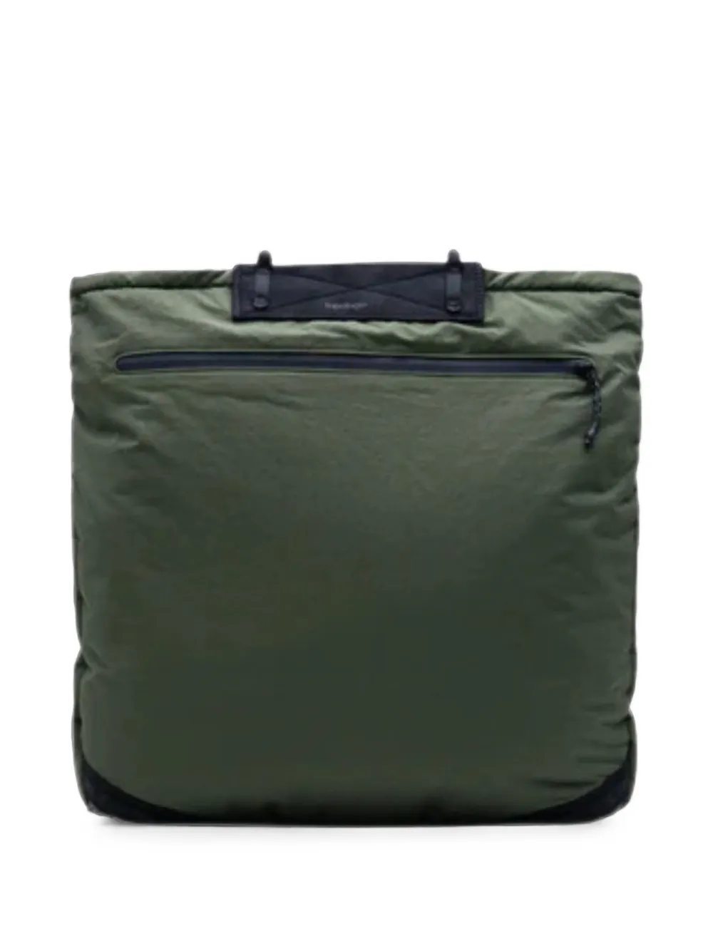 Topologie Helmet washed-texture tote bag Groen