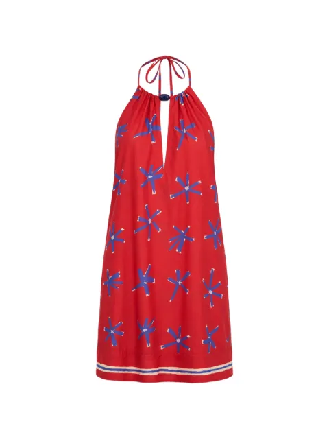 STAUD Dani halterneck mini dress