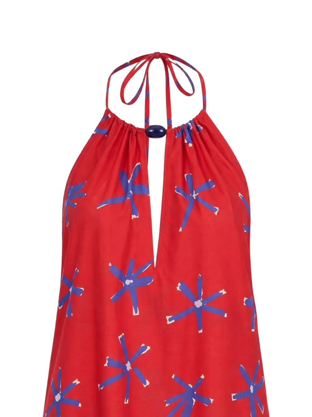 STAUD Dani mini-jurk met halternek Rood