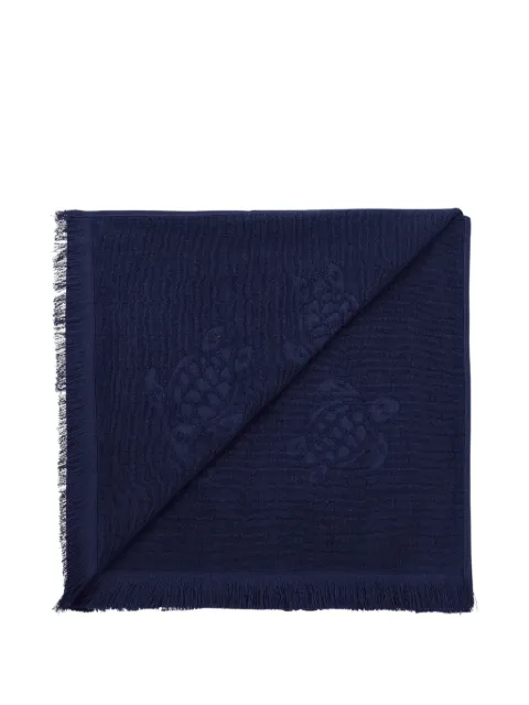 Vilebrequin turtle-jacquard fringed beach towel