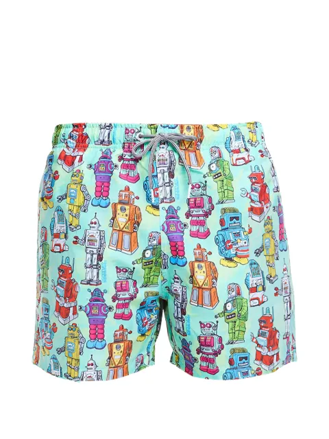Boardies robot-print swim shorts