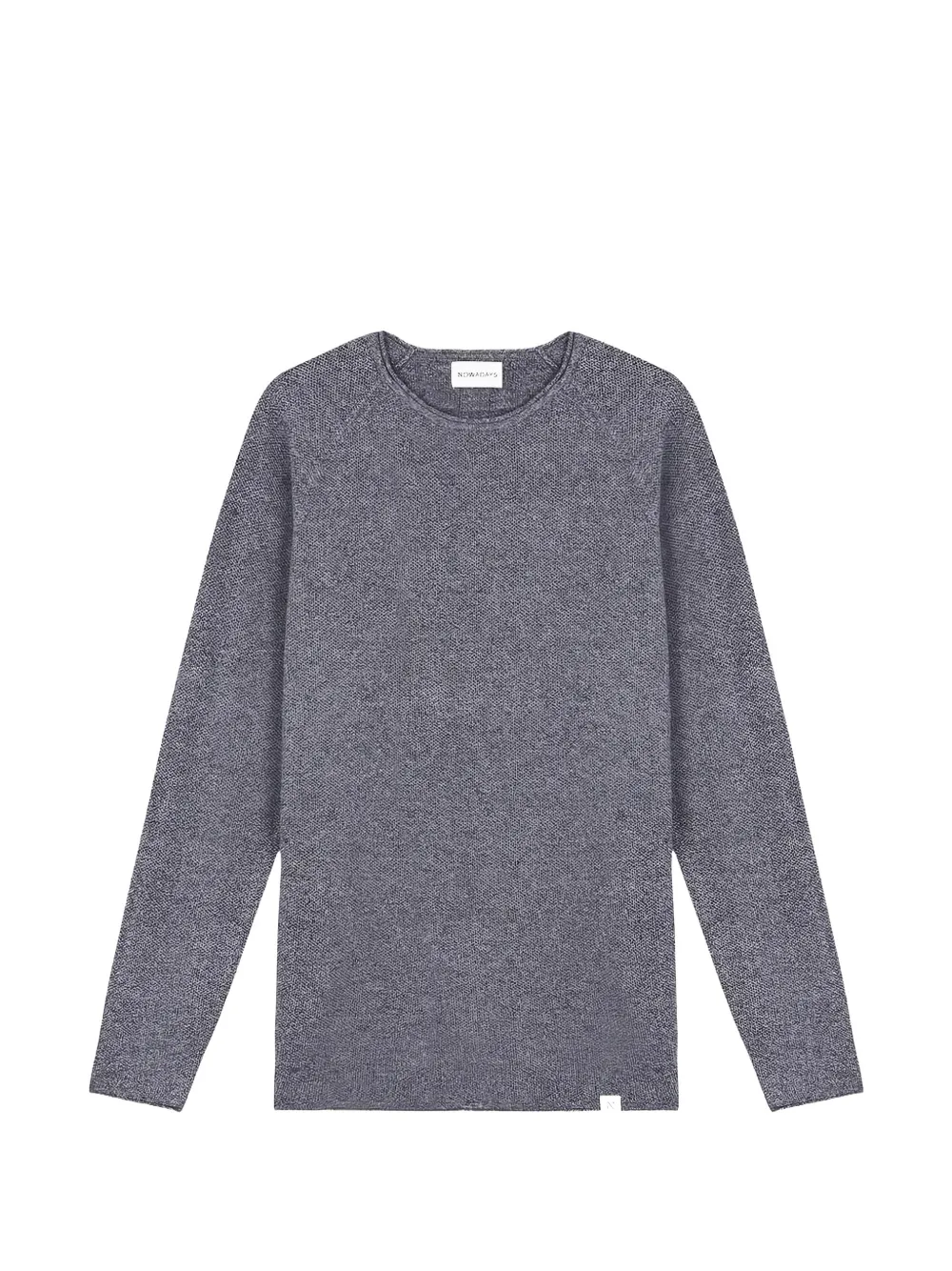 Nowadays Honeycomb-knit Crew-neck Sweater In Grey
