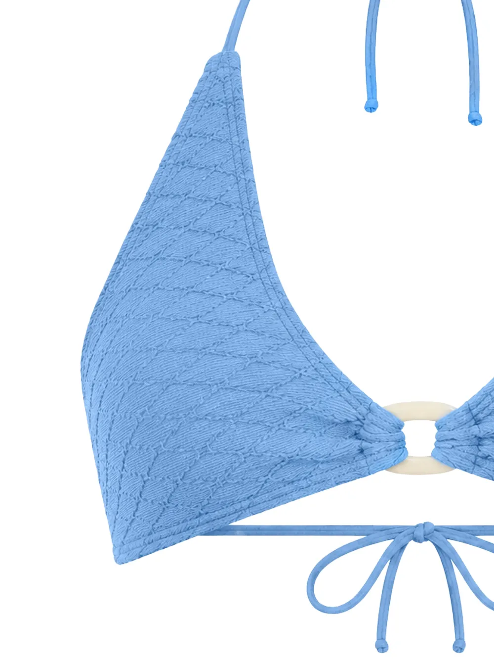 Bond-eye Astrid bikinitop met ringdetail Blauw