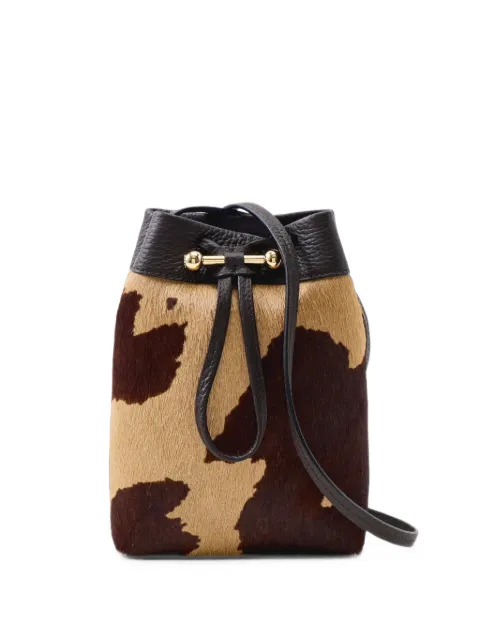 Strathberry midi Osette calf-hair bucket bag
