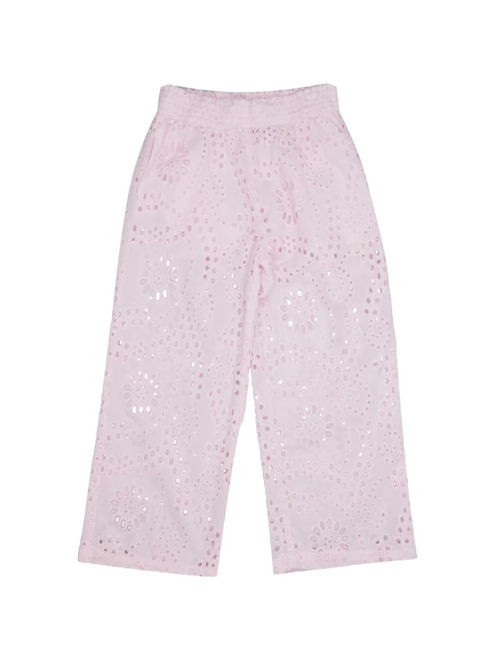 MC2 Saint Barth Kids Broderie anglaise broek met bloe patroon Roze