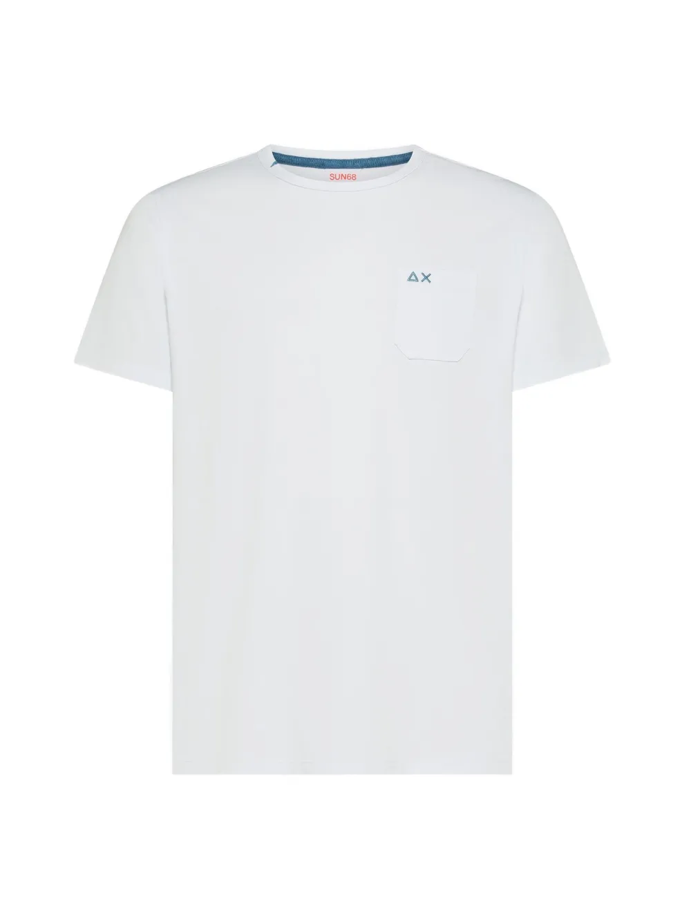 Sun68 T-shirt met geborduurd logo Wit