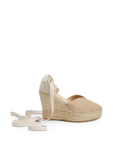Manebi wedge-heel tie-fastening espadrilles