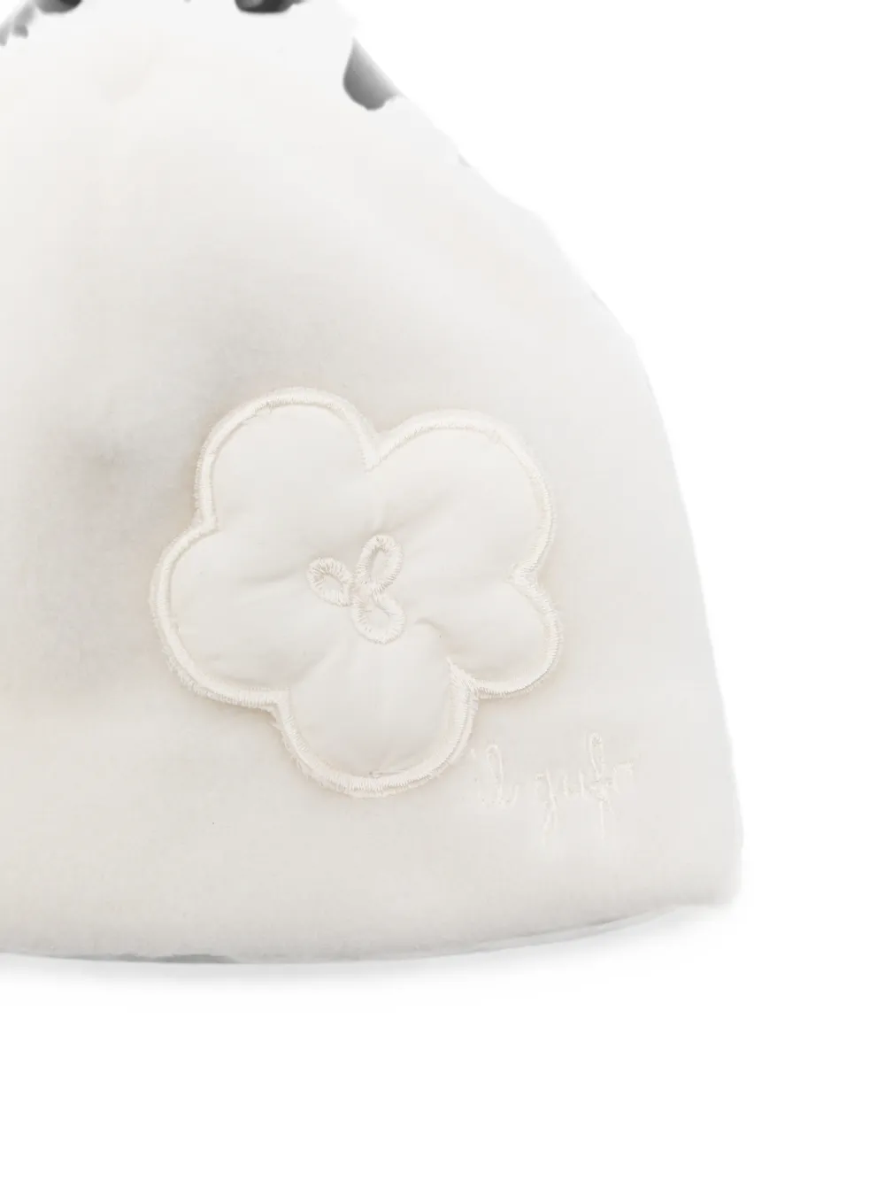Il Gufo Muts met bloemenpatch Wit
