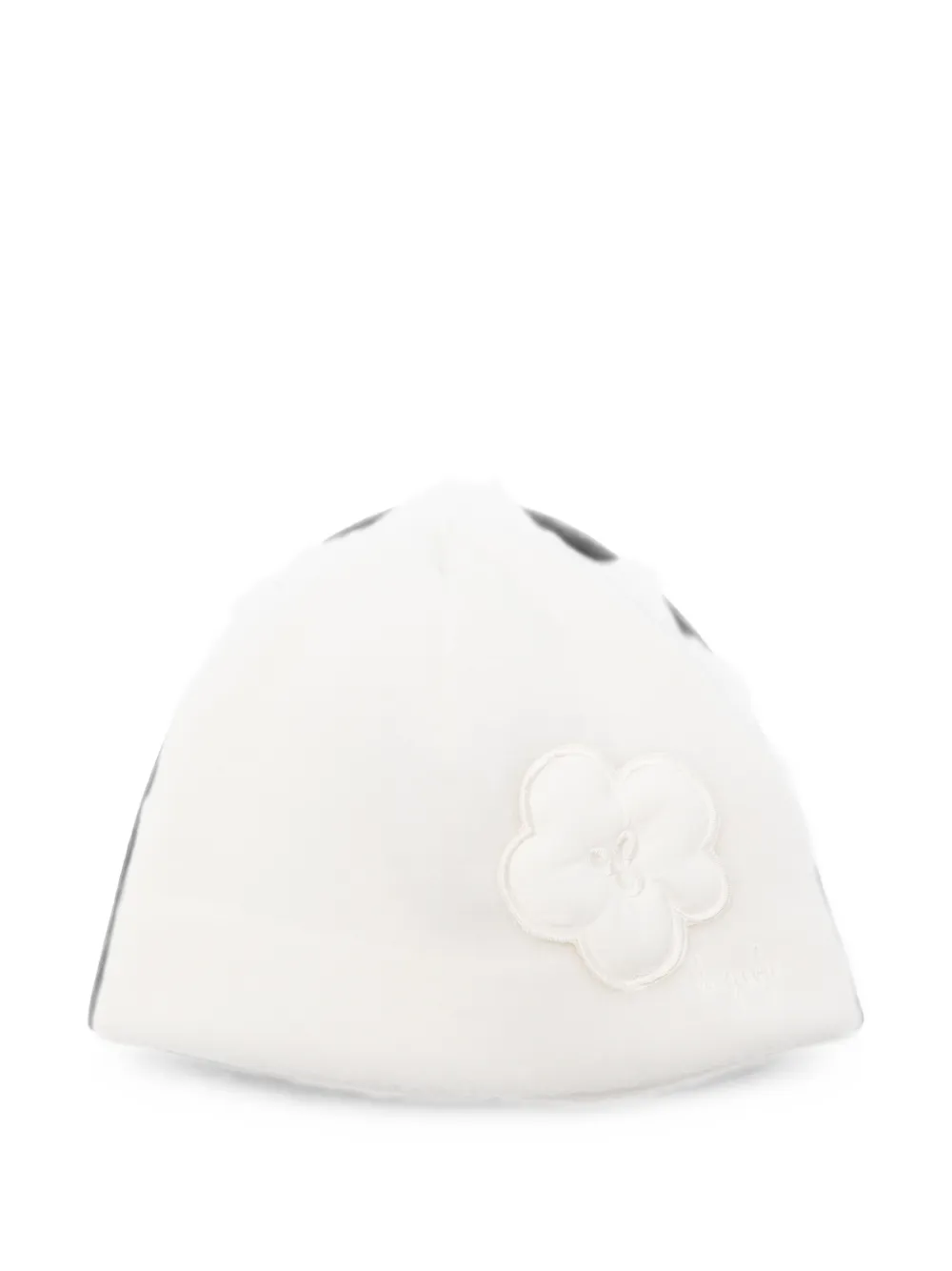 Il Gufo flower-patch beanie hat - Bianco