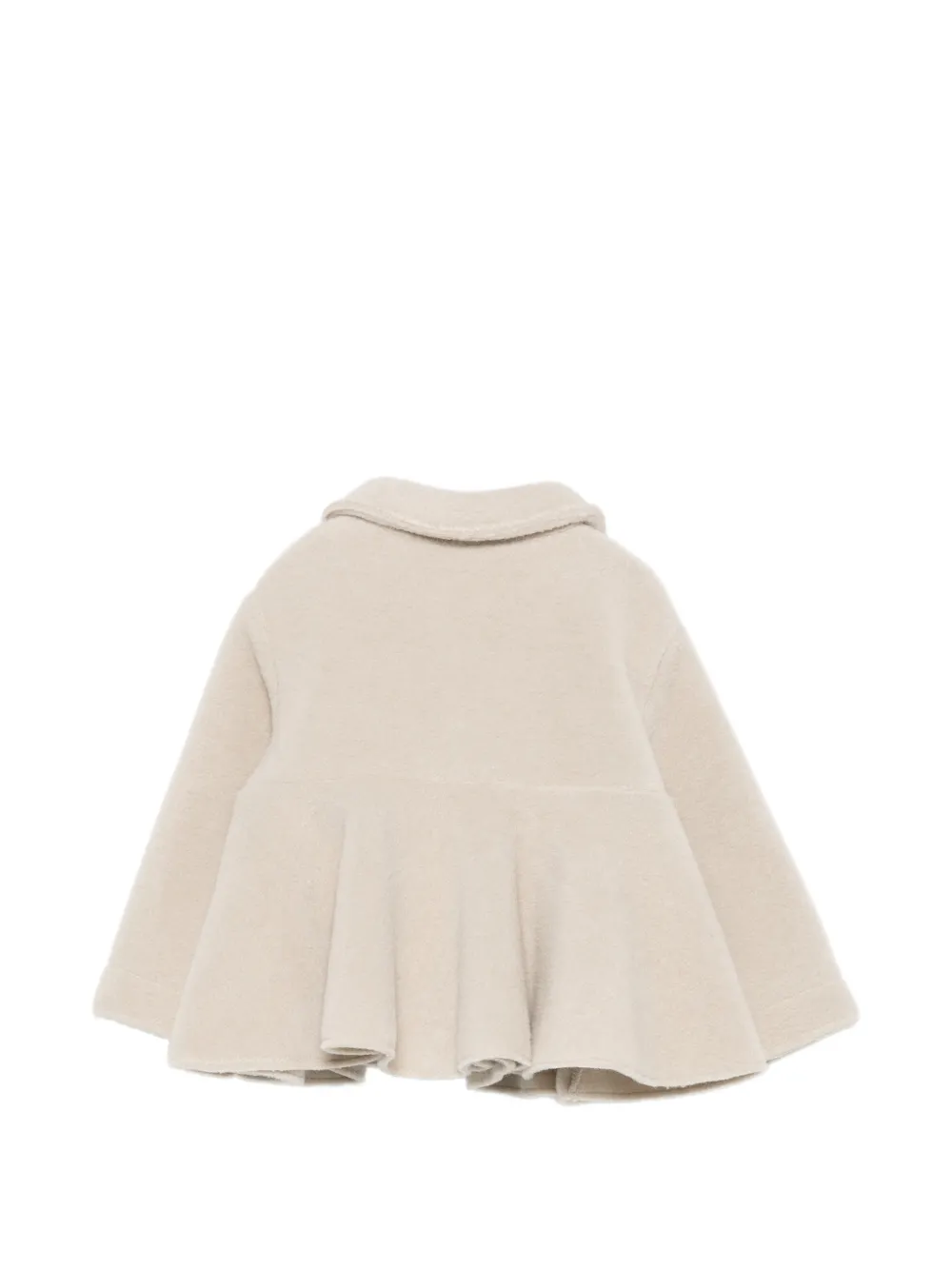 Il Gufo Jack met Peter Pan-kraag en peplum-zoom Beige