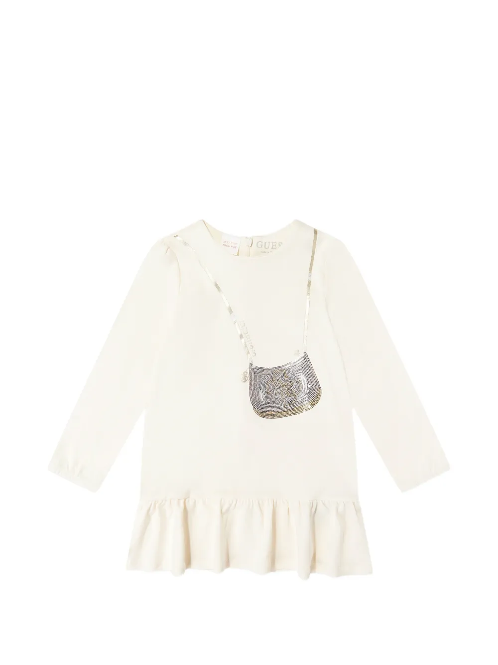guess kids sequin-embellished ruffled mini dress - Toni neutri