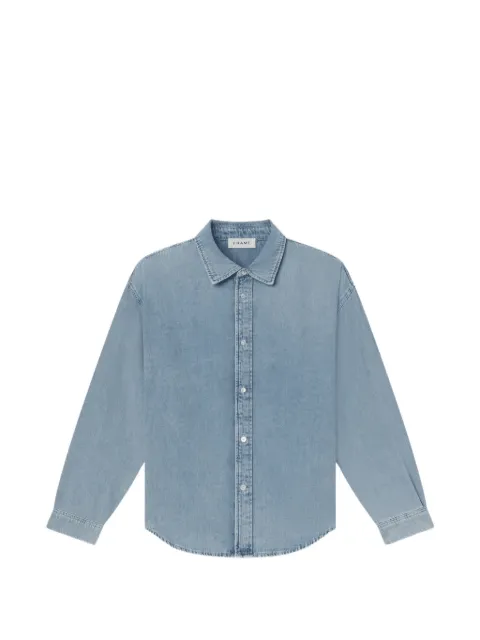 FRAME faded-effect long-sleeve denin shirt