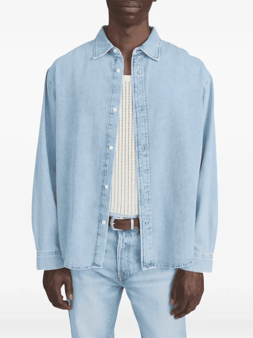 FRAME Denim overhemd met vervaagd effect Blauw