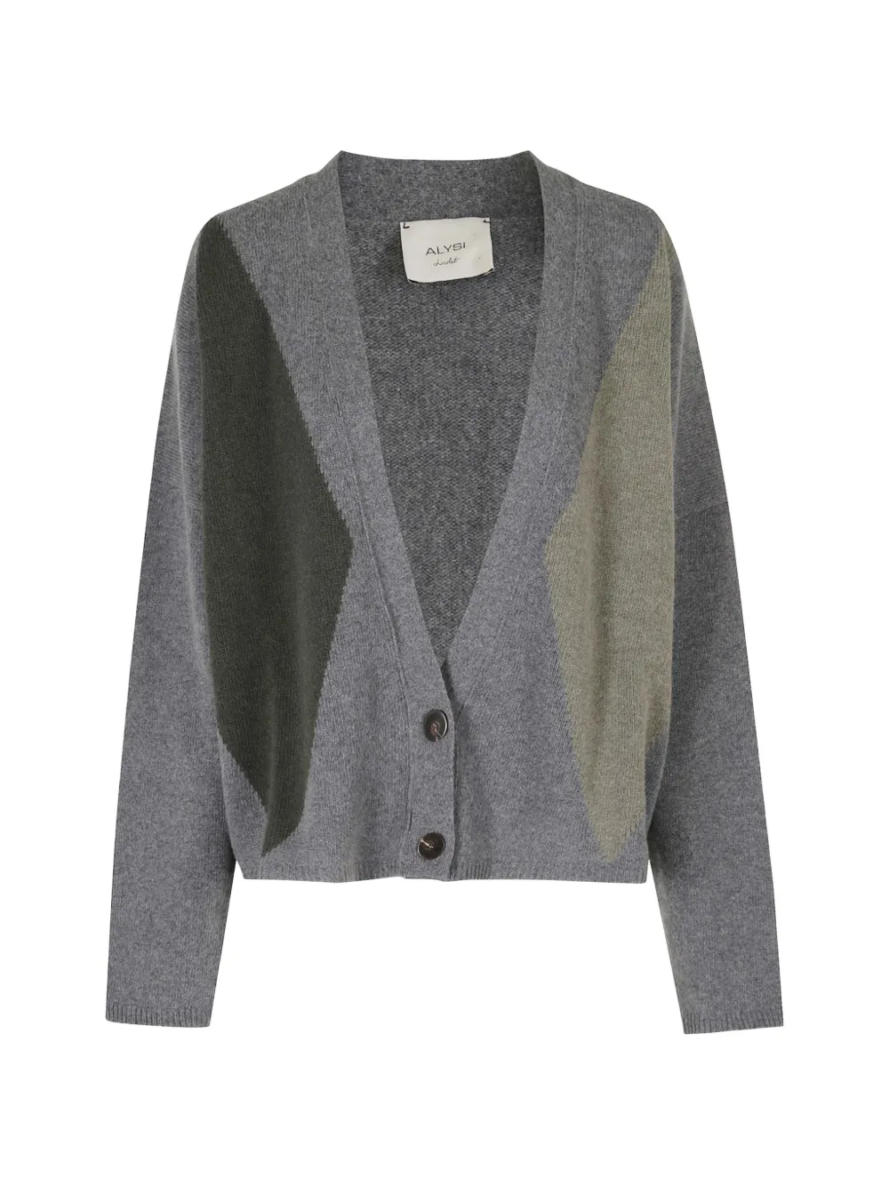 Alysi argyle-pattern V-neck cardigan