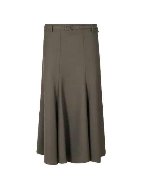 Alysi belted flared midi skirt