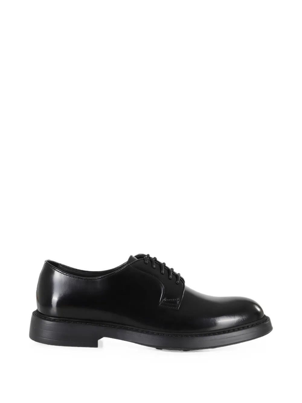 Doucal's Blake-construction polished leather Derby shoes Zwart