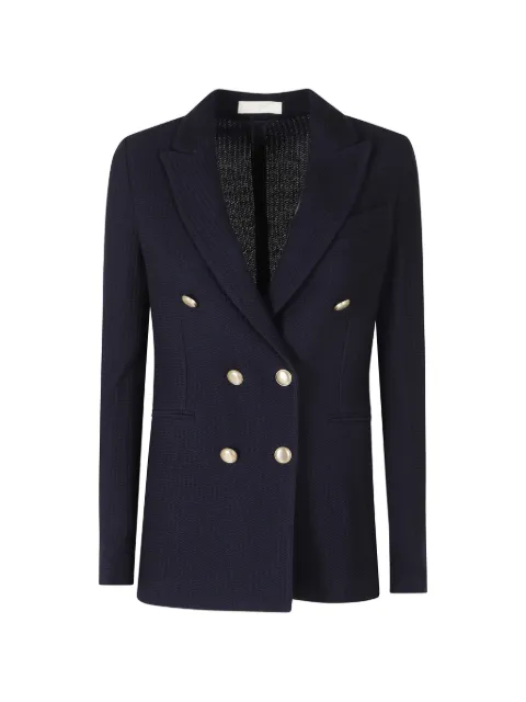 Circolo 1901 double-breasted textured-finish blazer