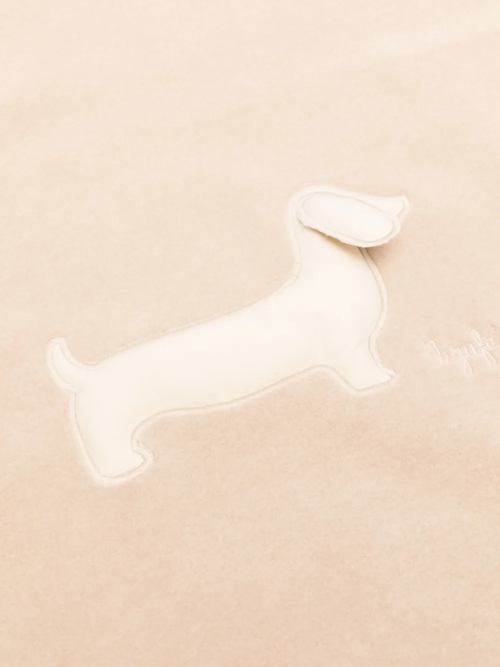 Il Gufo Deken met hondenpatch Beige