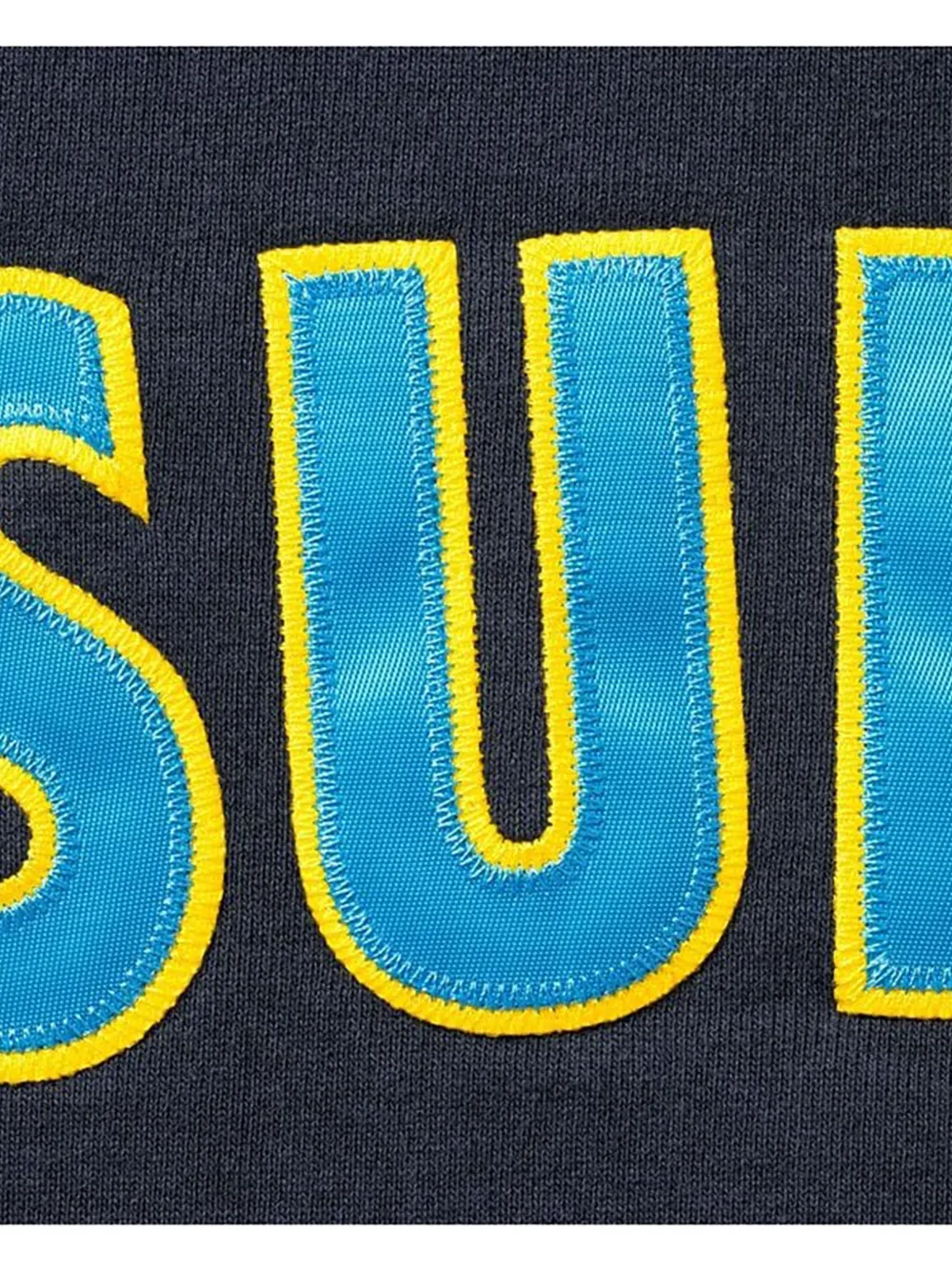 Supreme logo-patch zip-up sweatshirt Blauw