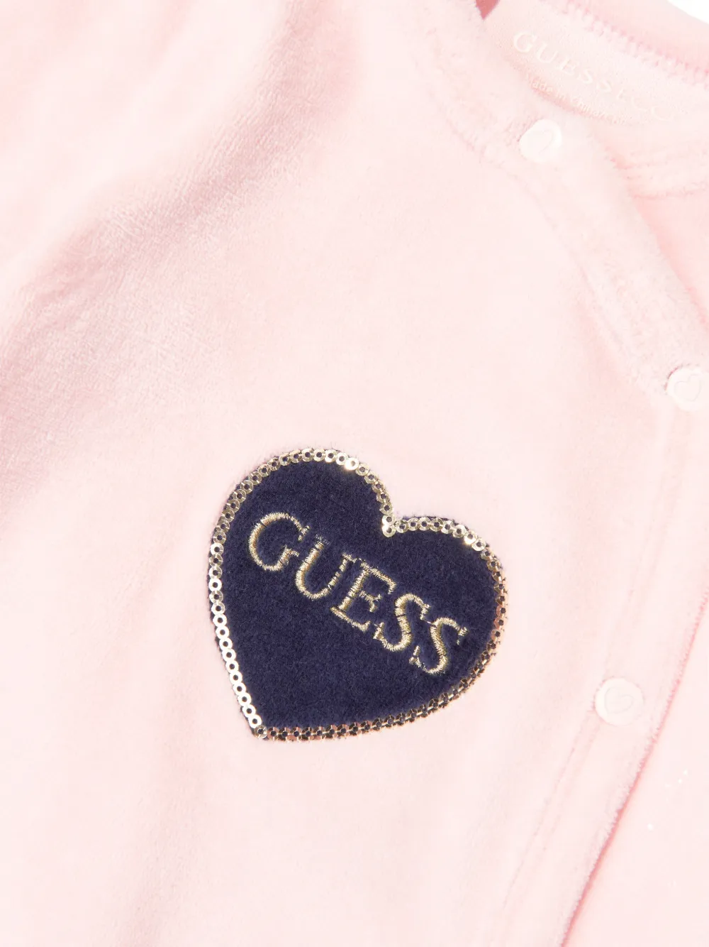 guess kids Pyjama met hartpatch Roze