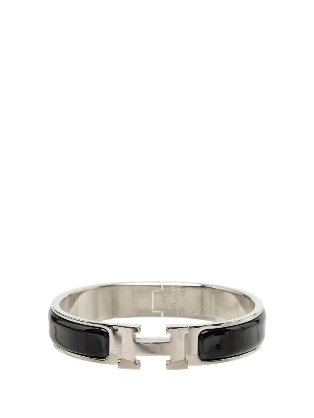 Hermès Pre-Owned Bracciale rigido sottile Clic H PM con design smaltato 2000-2026 - Nero
