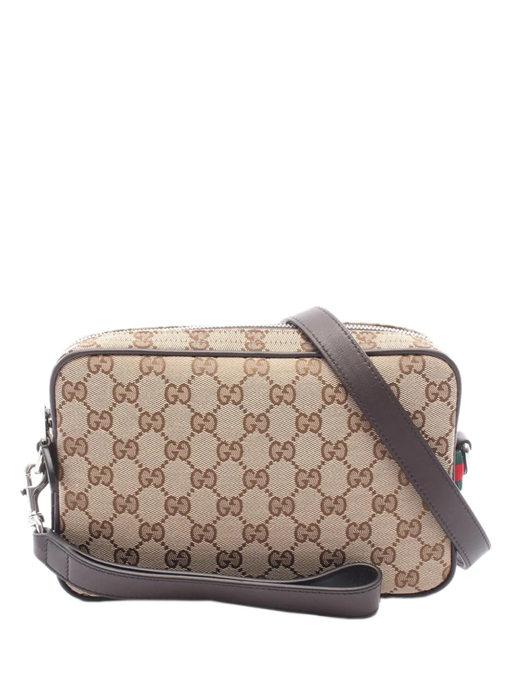 Gucci Pre-Owned Borsa a tracolla in tela GG con decorazione Web 2000-2015 - Toni neutri