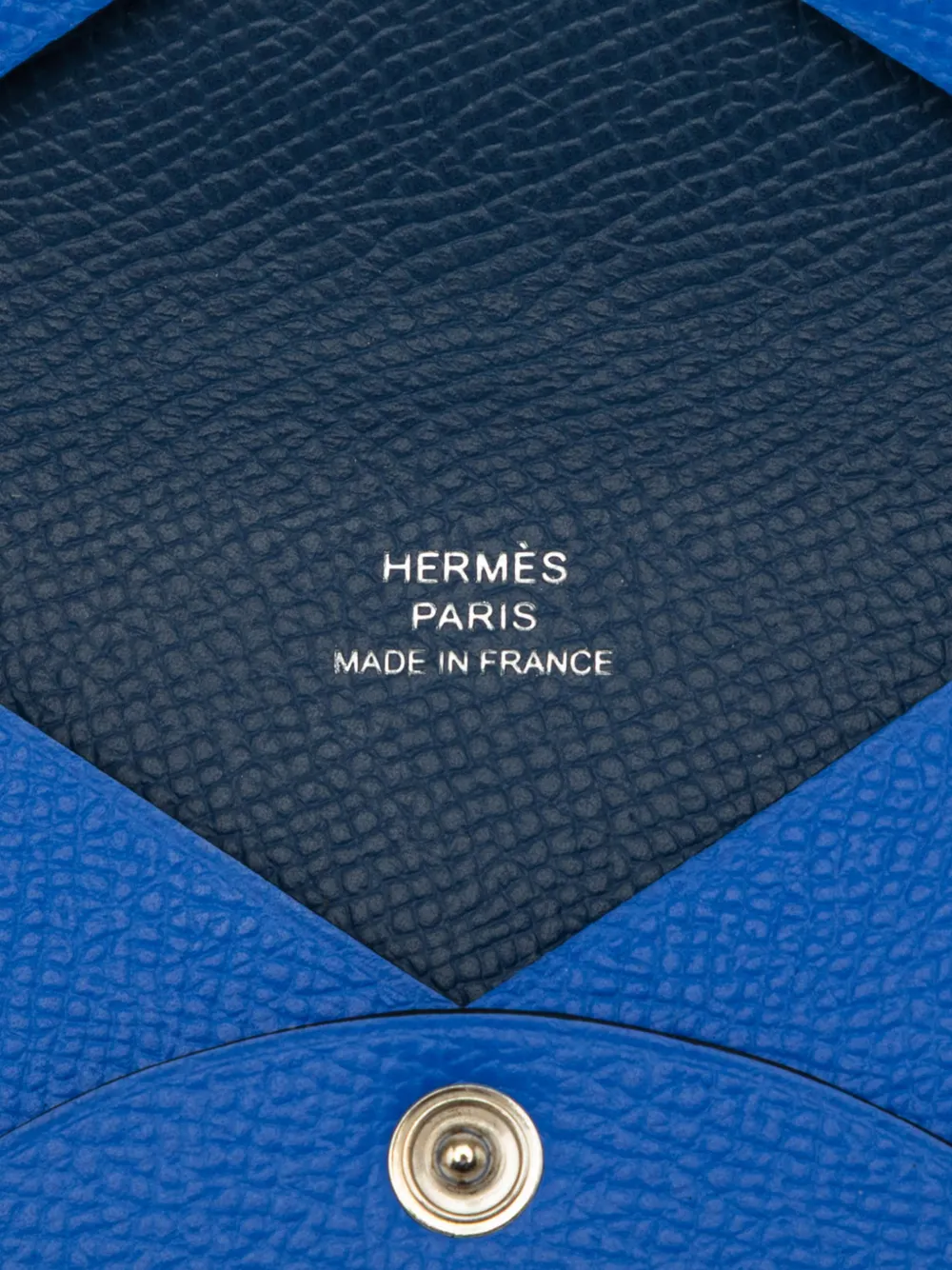 Hermès Pre-Owned 2025 Epsom Calvi pasjeshouder Blauw
