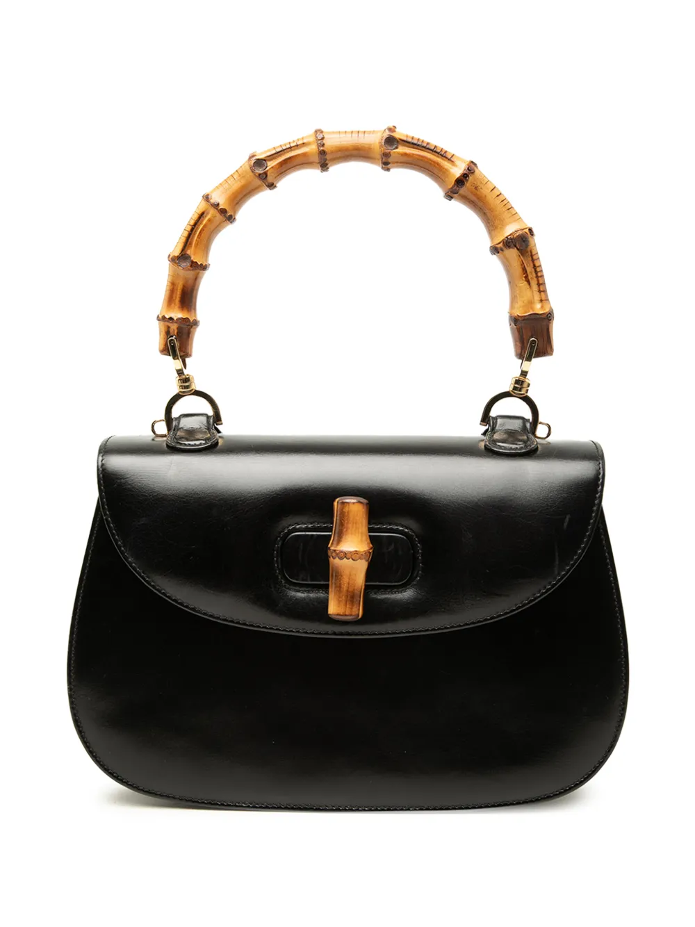 Gucci Pre-Owned 20th Century Calfskin Bamboo Night satchel - Nero