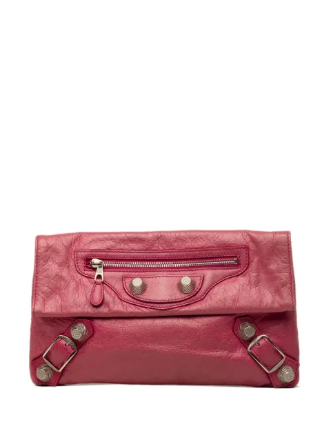 Balenciaga Pre-Owned 2005-2026 Lambskin Motocross Giant 21 Envelope clutch bag