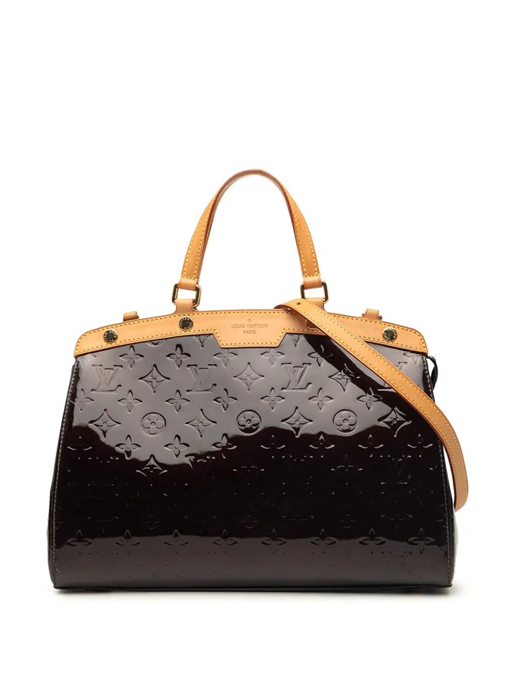 Louis Vuitton Pre-Owned Borsa a tracolla Brea MM in pelle Monogram Vernis 2010-2020 - Viola