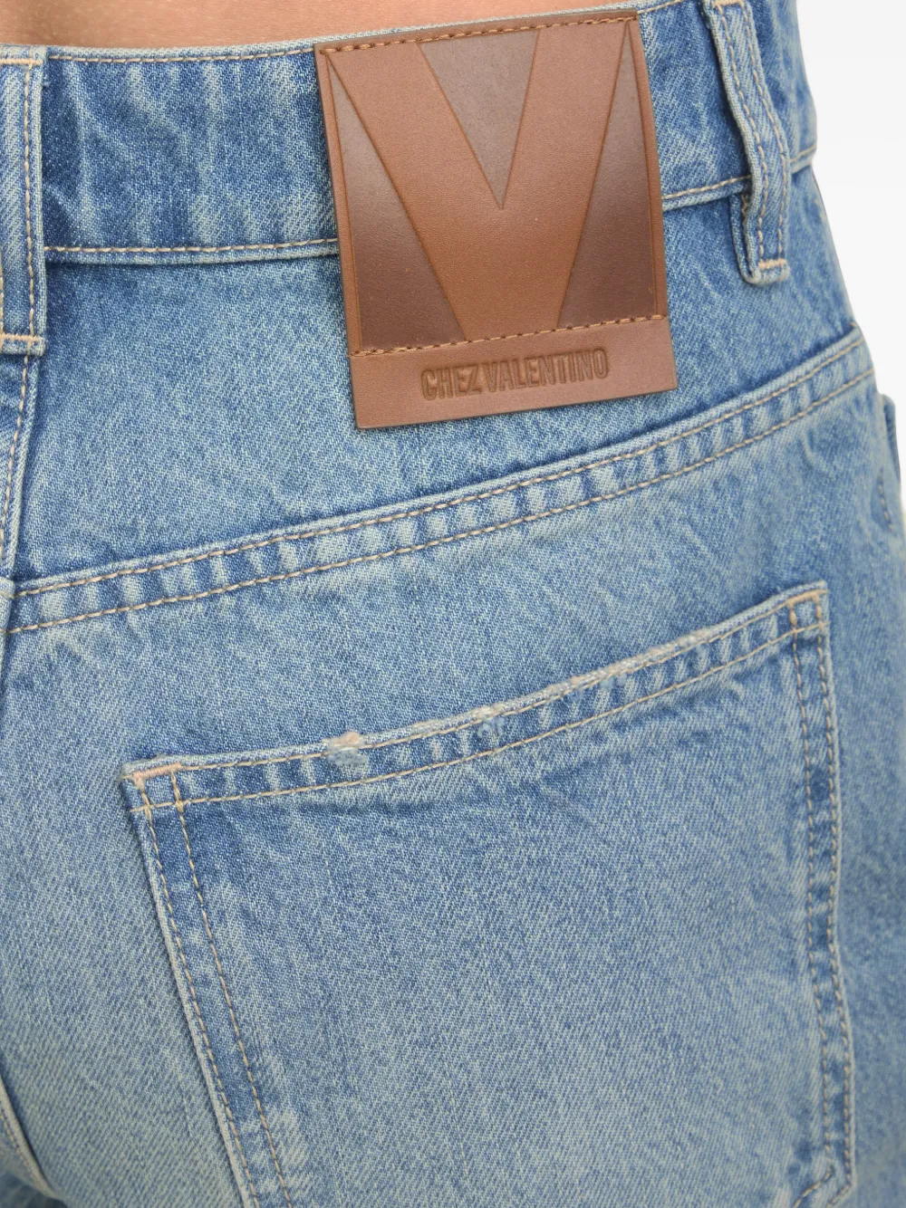 Valentino Garavani button-embellishment jeans Blauw